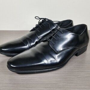 The Rail Plain Toe Derby, Black Leather, Mens Size 10.5-11  / 44
